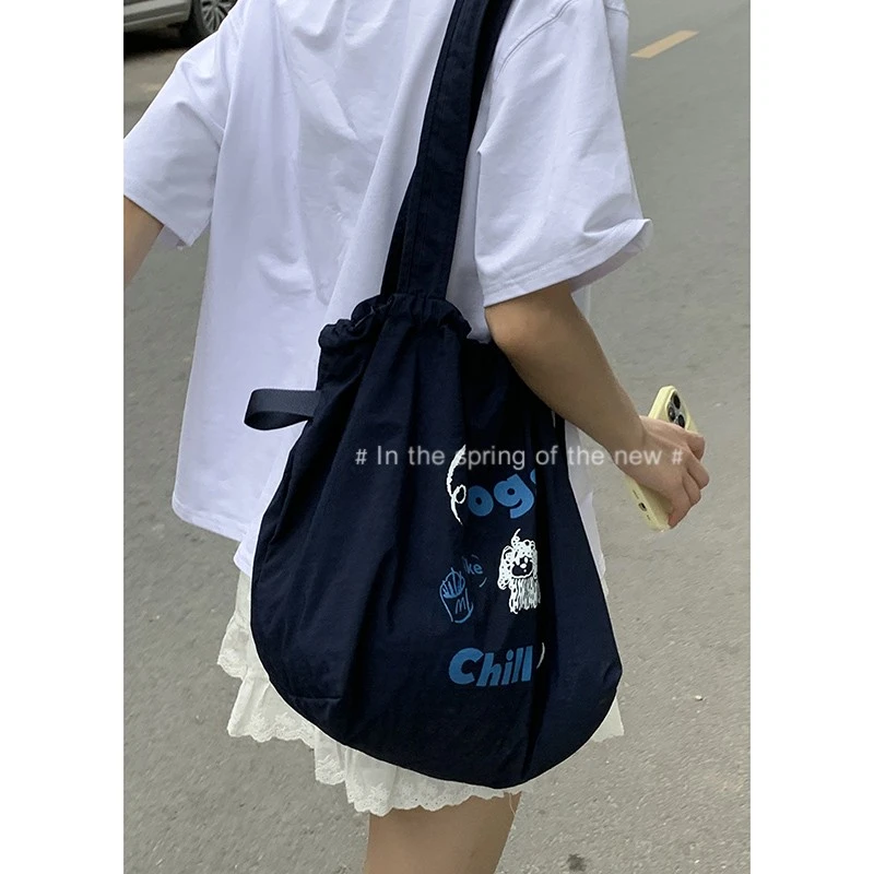 包包女款爆款2025新款春夏大容量帆布包学生上课包单肩托特包