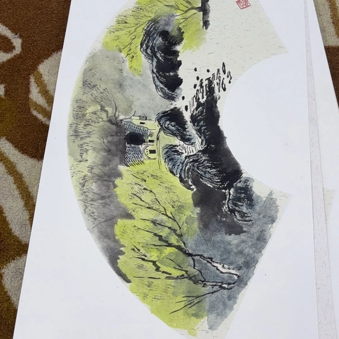 国画赵铁卡纸作品艺