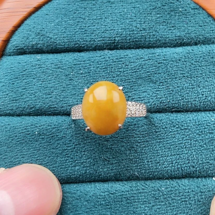 【闪购商品】翡翠戒指银S925镶嵌嗯*!兮兮