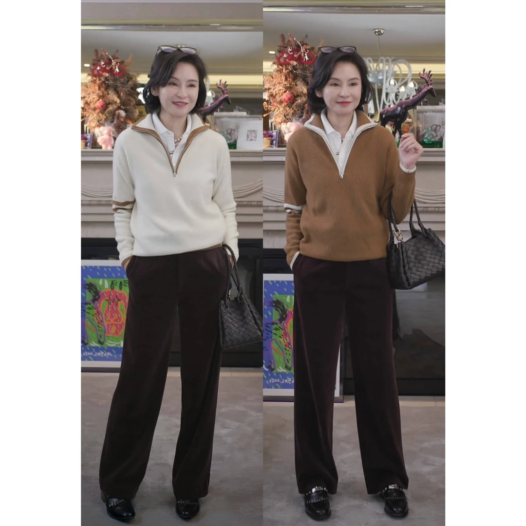 我是摩羯黑标 银杏大道 银杏大道 阿尔巴斯100山羊绒12针秋冬上衣