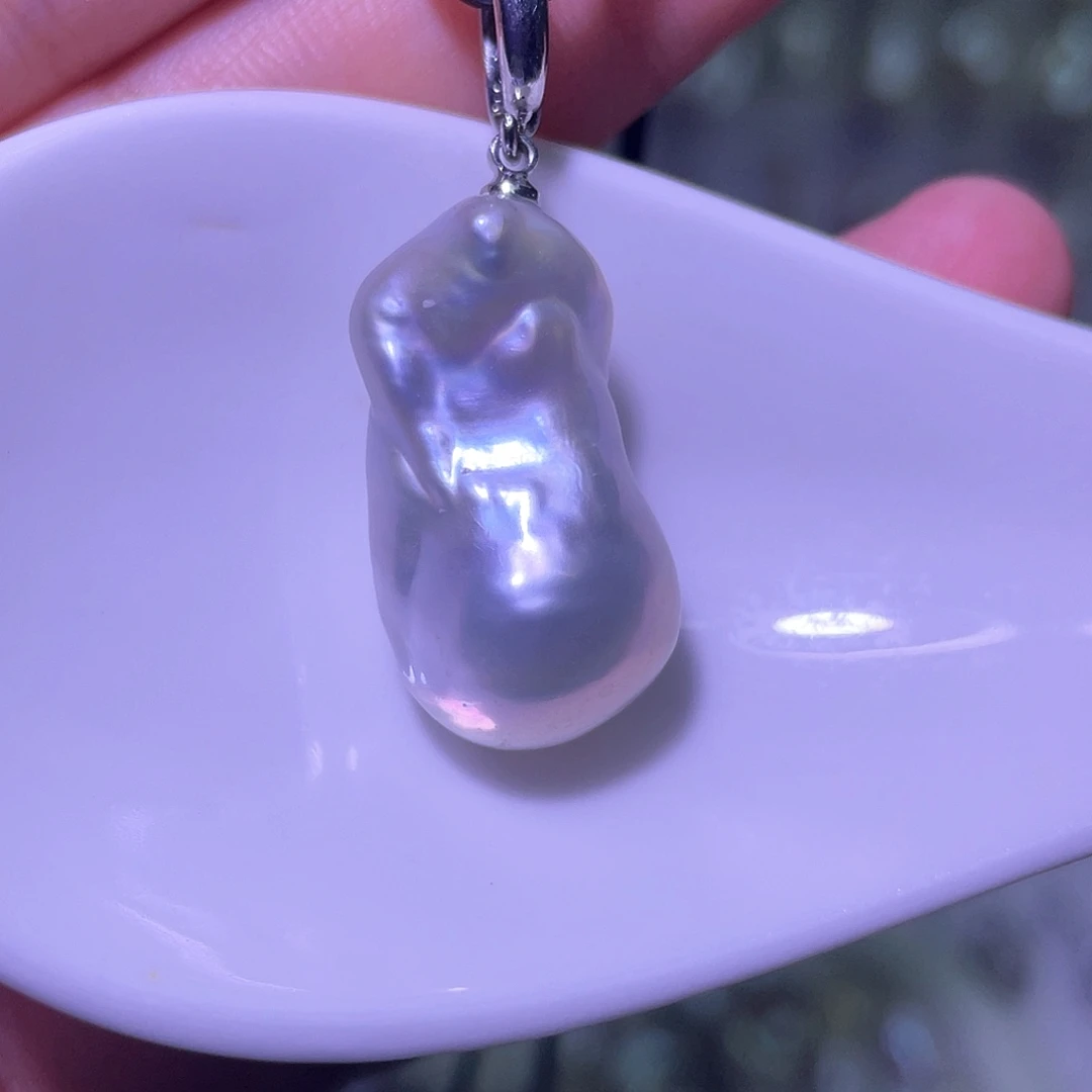 合金淡水珍珠天然淡水珍珠吊坠