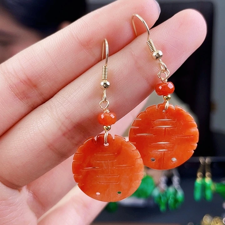 翡翠耳饰未镶嵌饰品