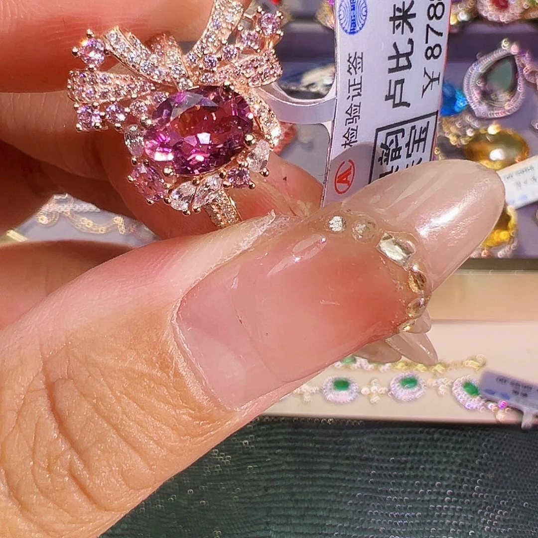 银S925镶嵌碧玺碧玺