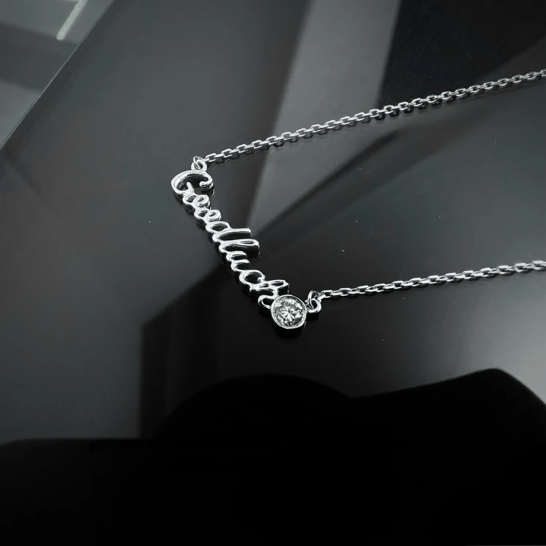 CERO【goodlucky】白金轻奢时尚百搭气质钻石项链MD00076