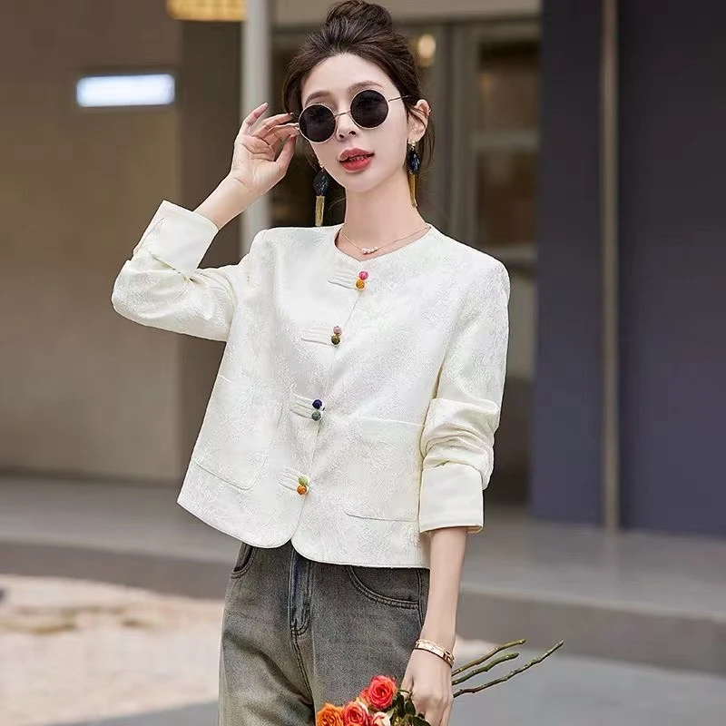 新中式轻国风上衣外套女装短款2025春装新款高端气质高级感小香风