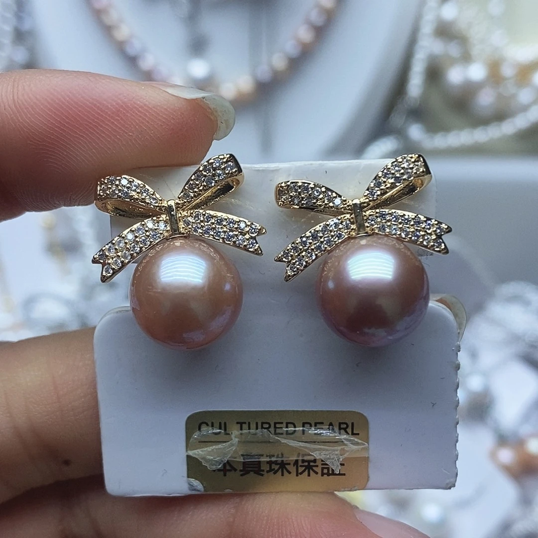 淡水珍珠耳钉未镶嵌