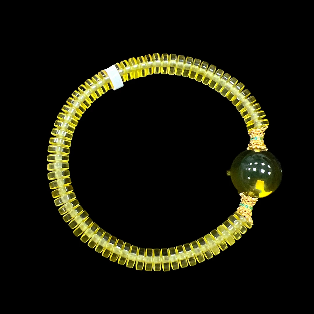 9669-蓝珀手串孤品