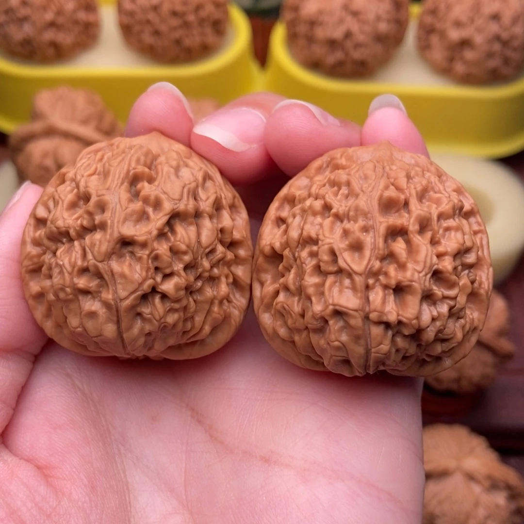 桃核把件野生一代莲花38