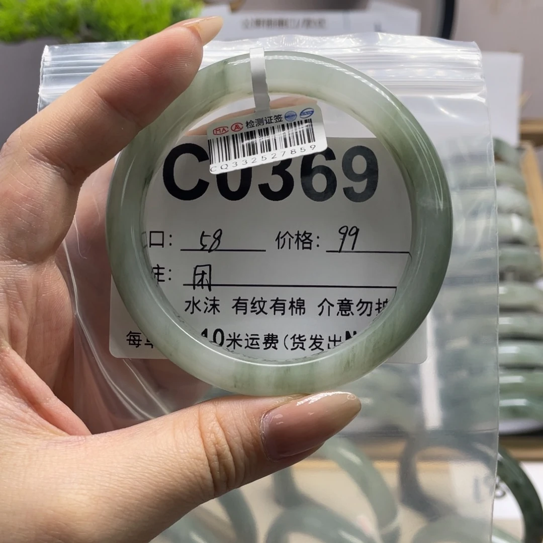 石英质玉（天山翠）手镯未镶嵌369