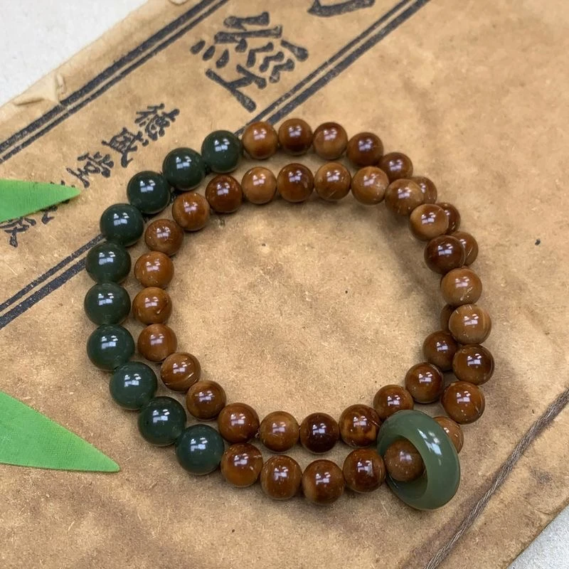 库克菩提双圈和田跑环卡7mm