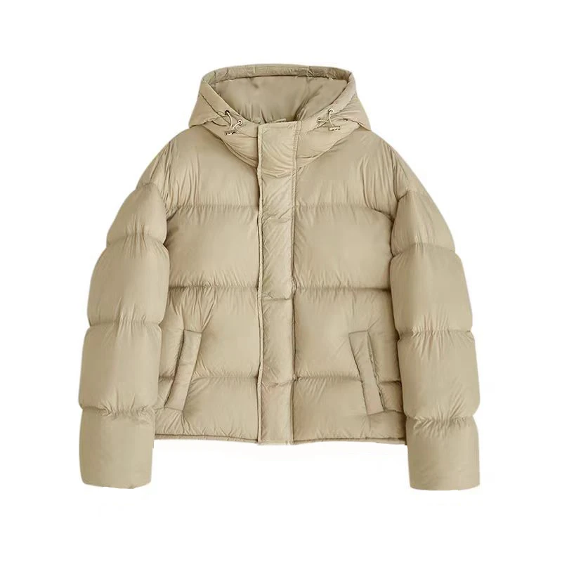 【zonefive】加厚保暖泡芙宽松90绒羽绒服连帽时尚百搭泡芙面包服