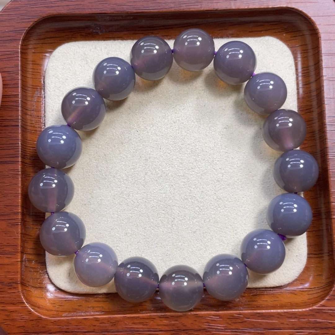 硅化玉未镶嵌颈饰烟紫玛瑙30