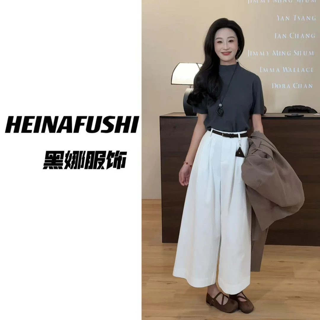 HEINA【通搭全场】韩系宽边阔腿裤61031