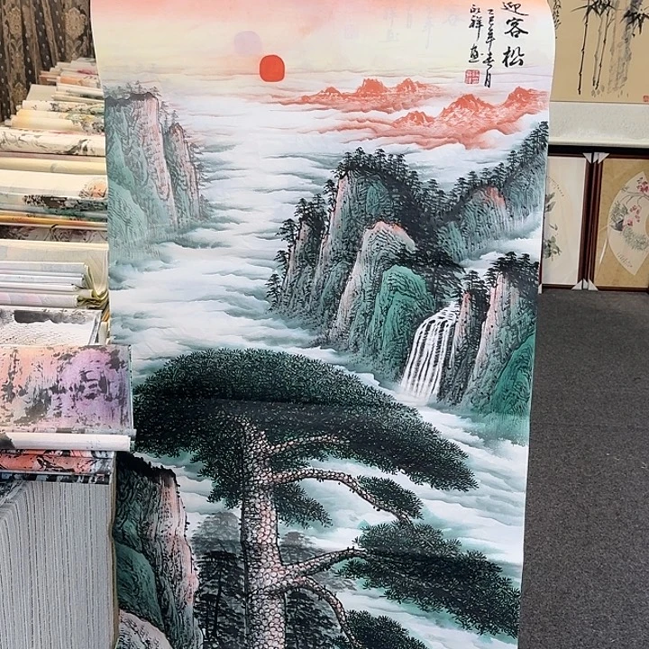 纯手绘国画作品好看四尺