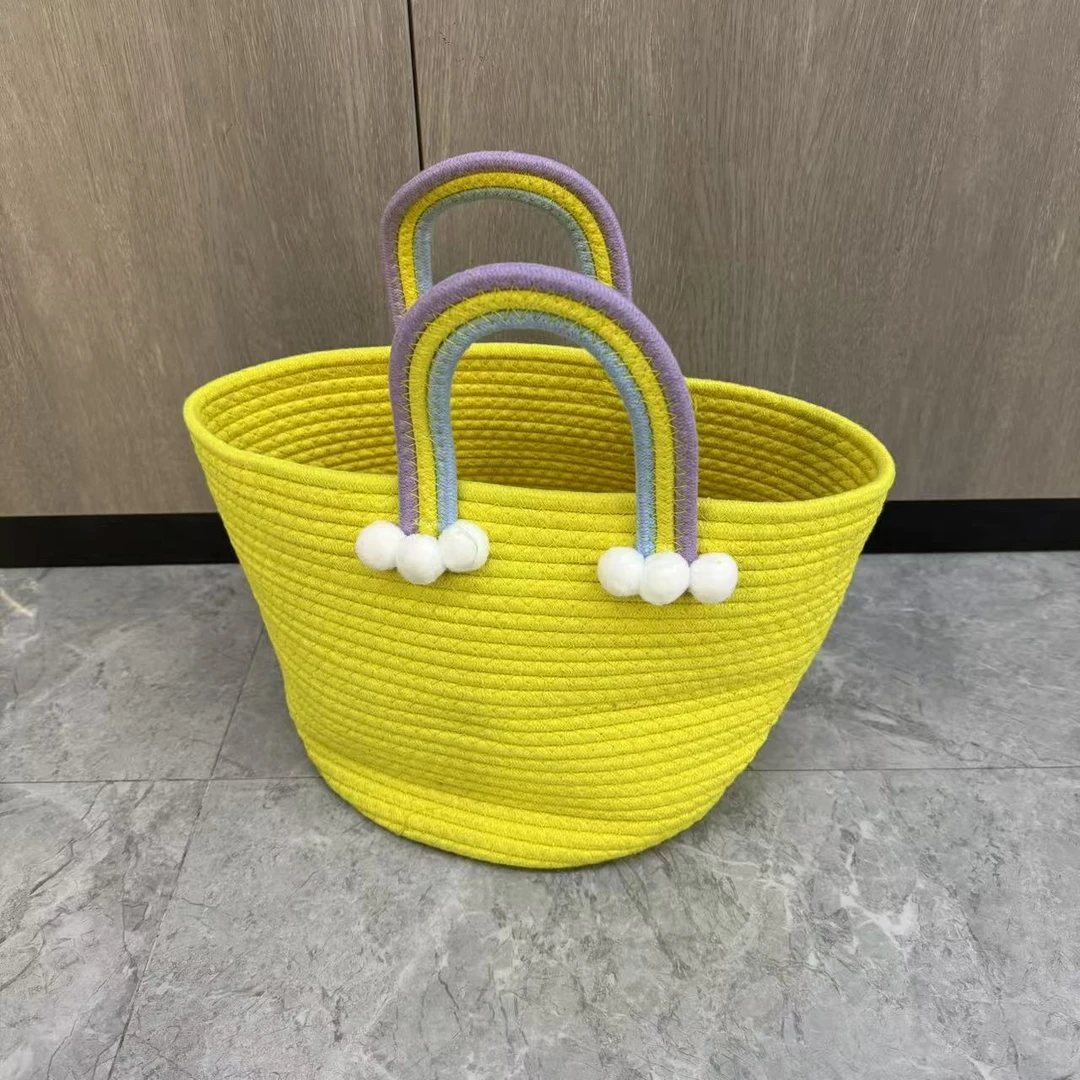 【仓库换季大促销】彩虹提手收纳筐一个M647