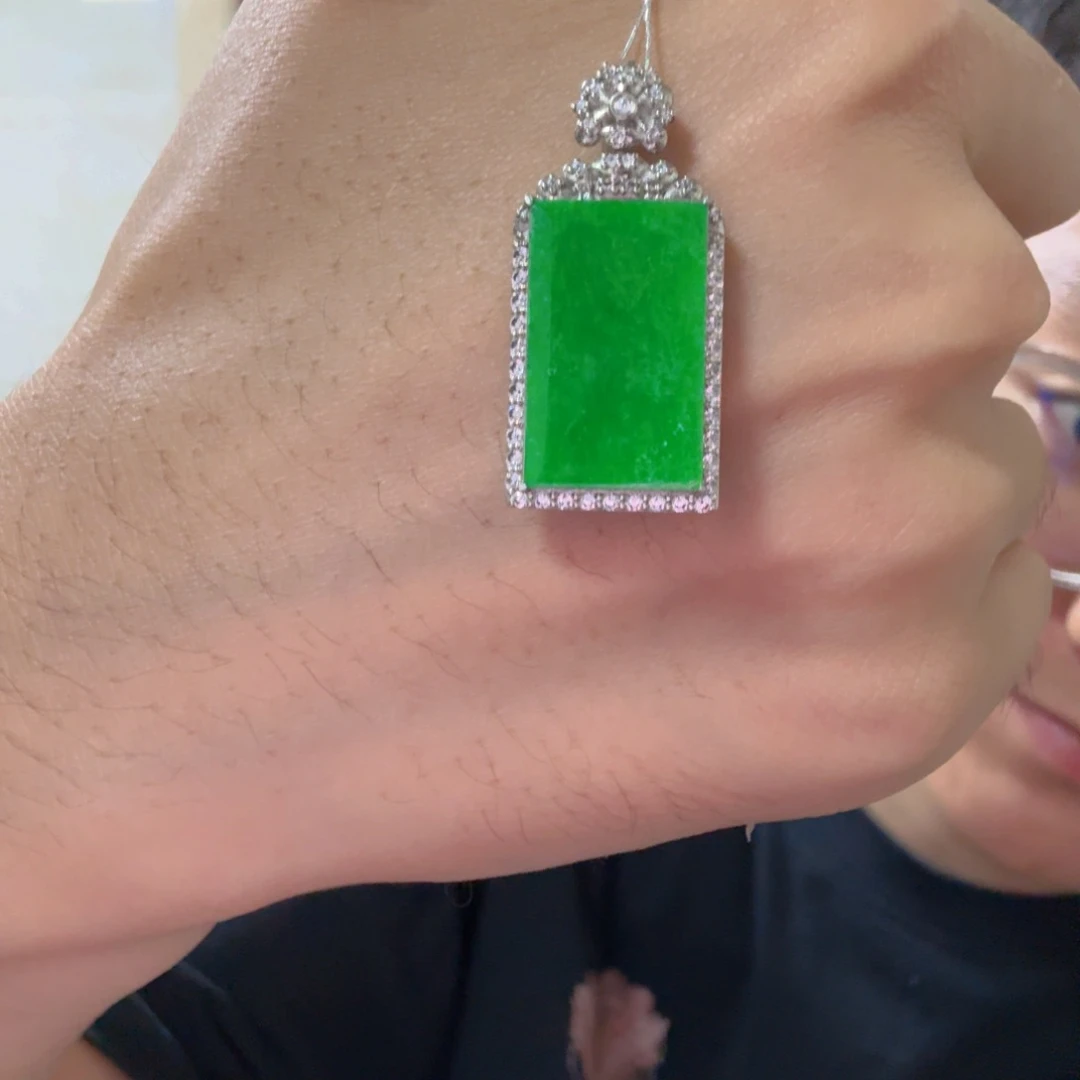 翡翠银S925镶嵌颈饰吊坠