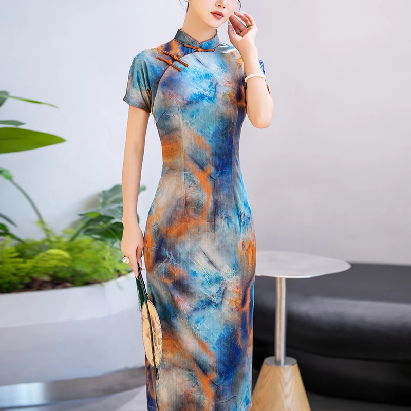 新中式绝美旗袍2025新款高端民国风老上海修身夏季晚礼服日常可穿