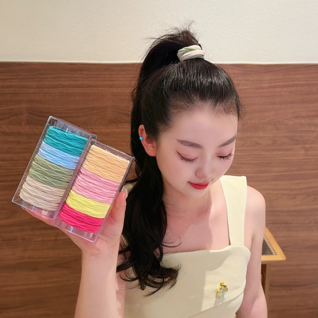超柔软高弹力巨耐用高马尾盒装精品发绳皮筋扎发头绳2025新款