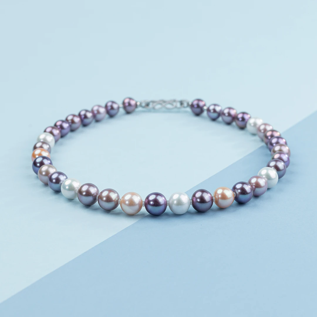 【校长专属】天使之泪淡水珍珠S925银multi-color莫兰迪满串11-13mm