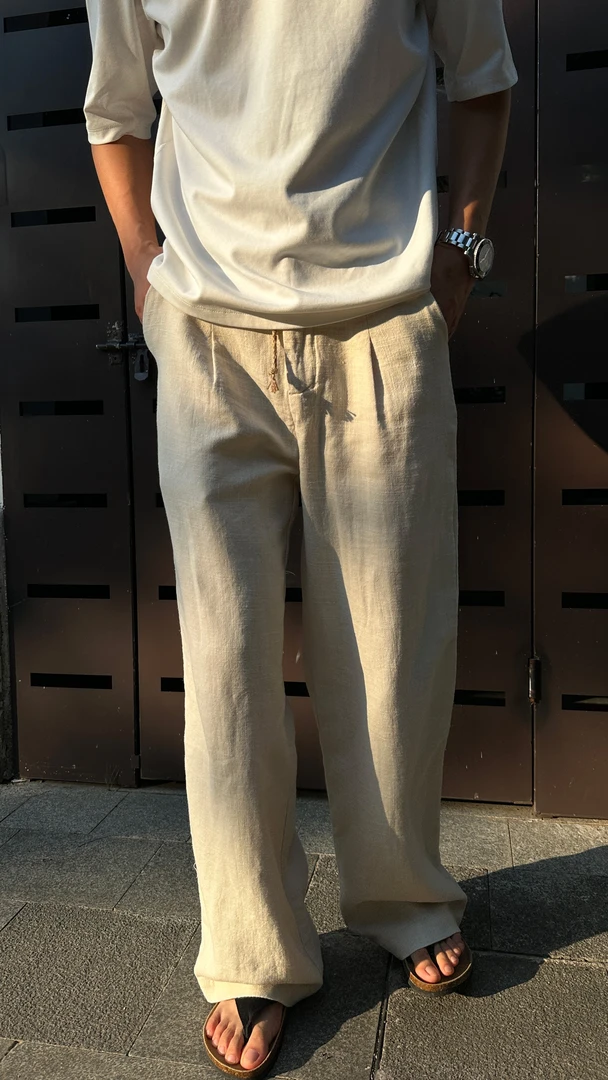 0797SEVEN 苎麻夏季长裤棉麻休闲裤