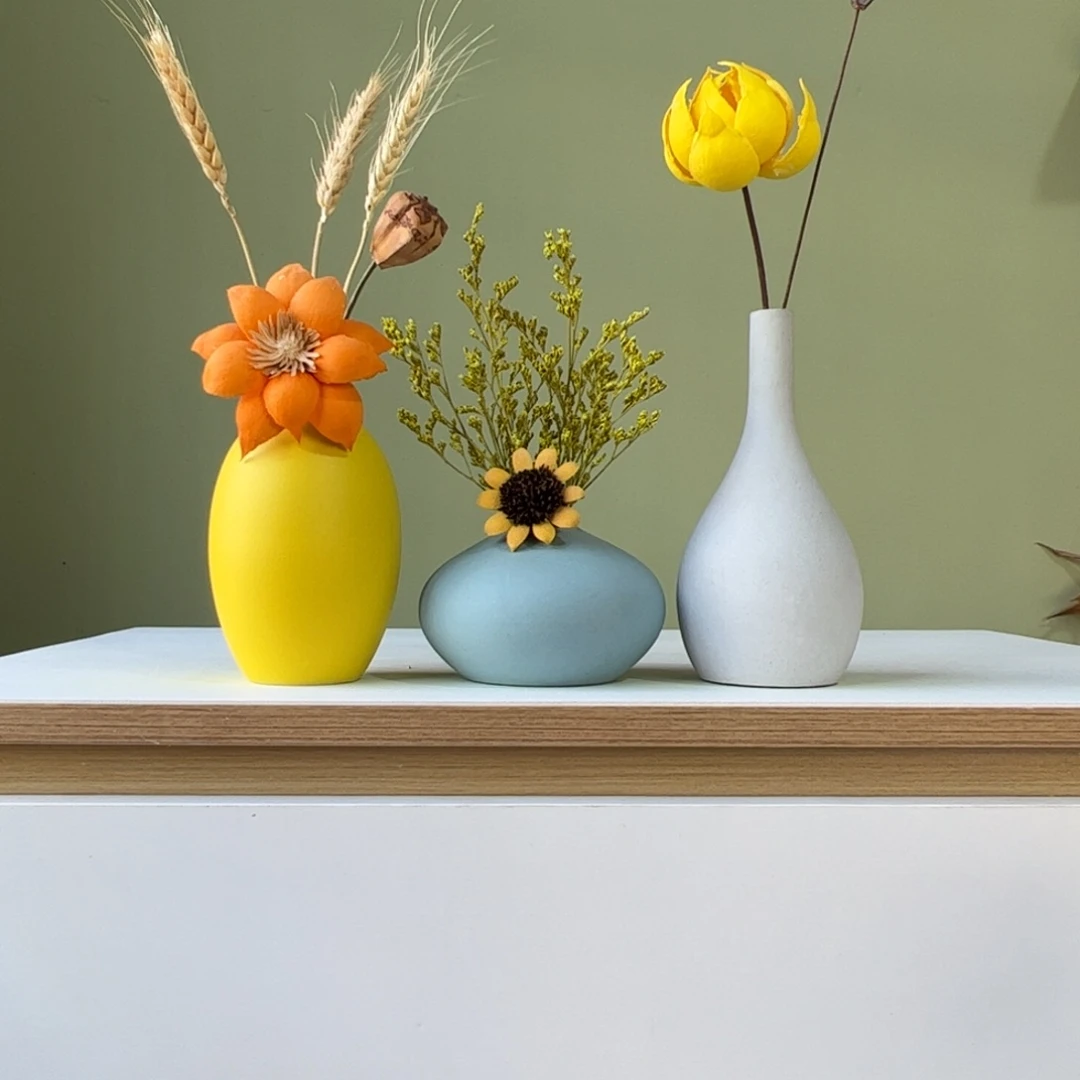 陶瓷花瓶花瓶带花高度20-30厘米左右