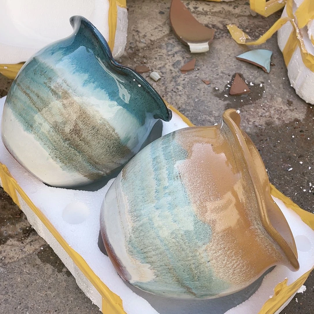 宜兴紫砂粗陶花盆