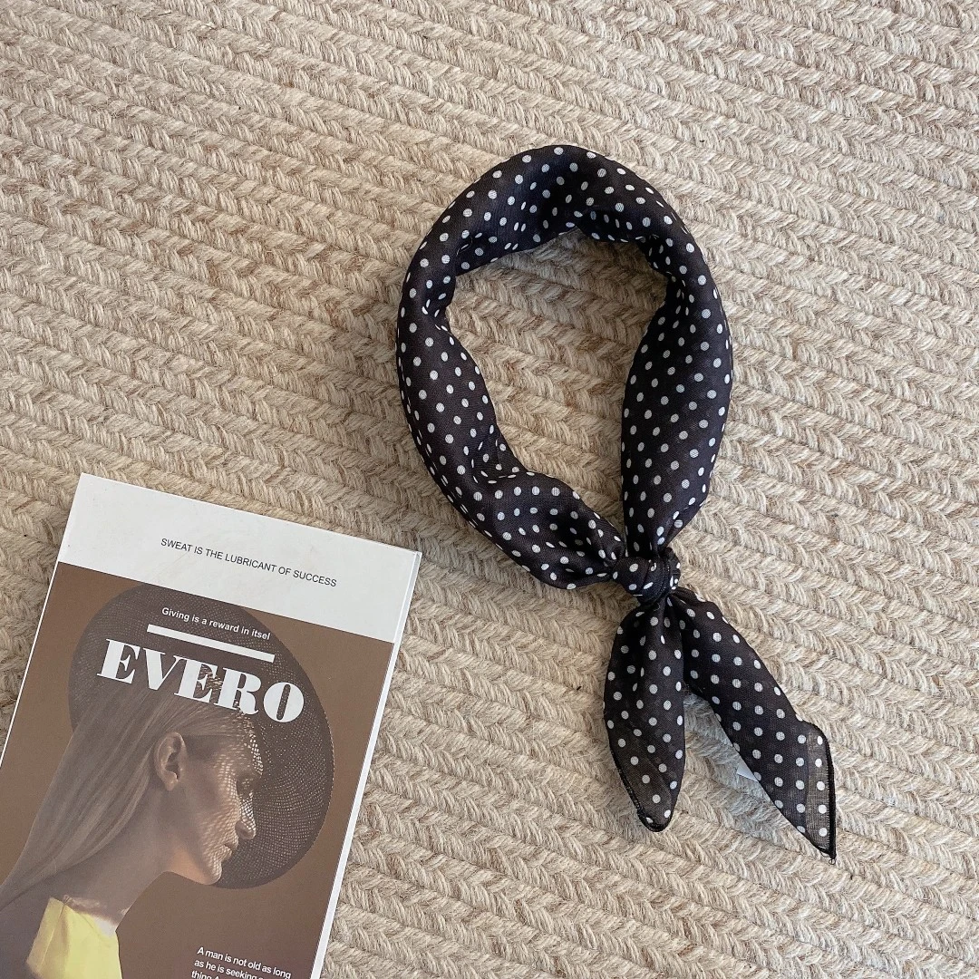 IMFLY金小金自制女装  丝巾DYX273时髦波点百搭搭配披肩丝带女