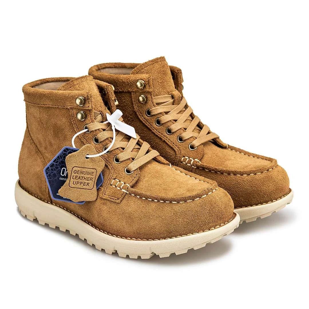 917—2方头中帮经典城市通勤户外轻便减震轻工装靴男士真皮马丁靴