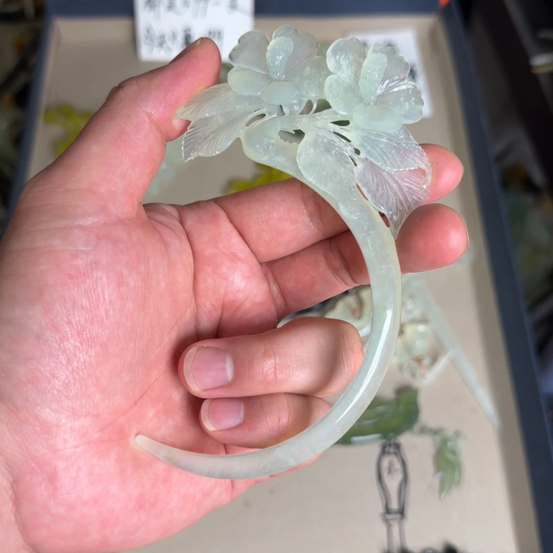 岫玉发饰未镶嵌岫玉发簪就是好看