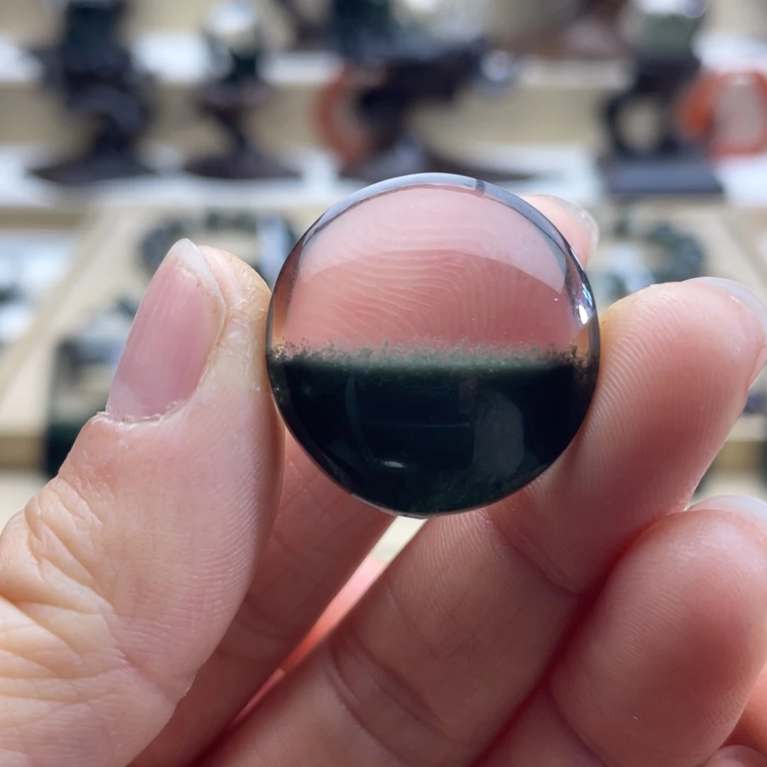 水晶颈饰未镶嵌绿幽灵聚宝盆圆牌