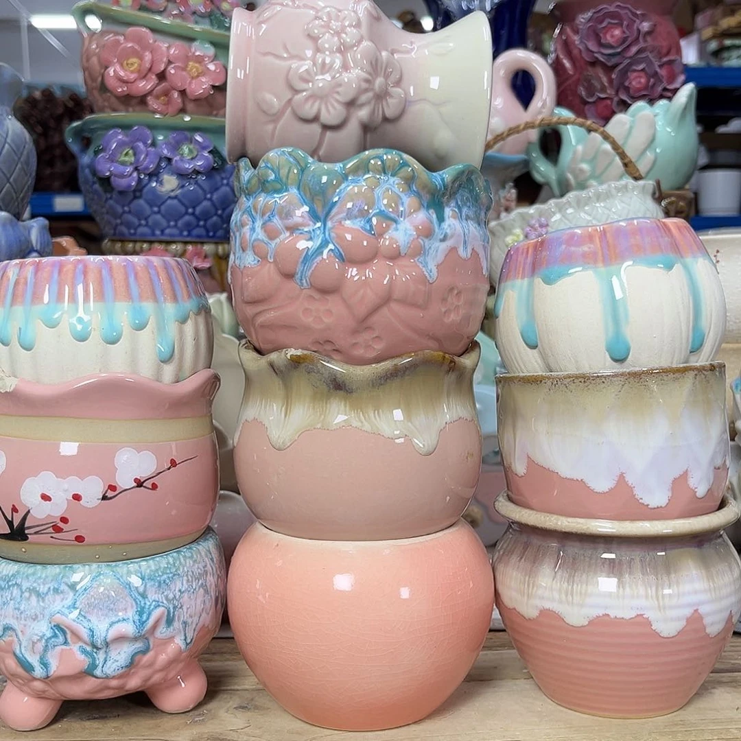 陶瓷陶瓷花盆特价上新口7-10厘米
