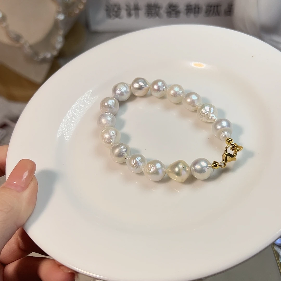 银S925镶嵌天然淡水珍珠设计款淡水珍珠
