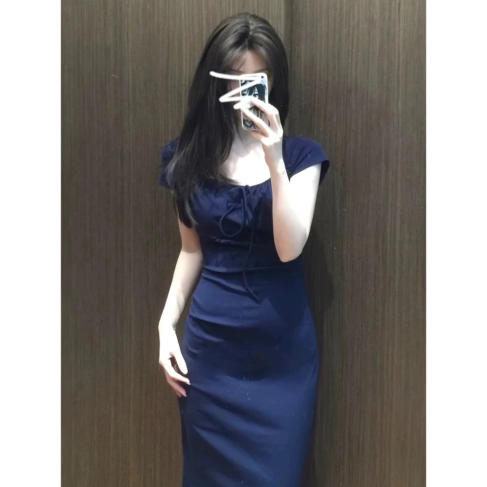 法式气质高级感方领连衣裙子女夏季2025新款夏日绝美长裙连衣裙