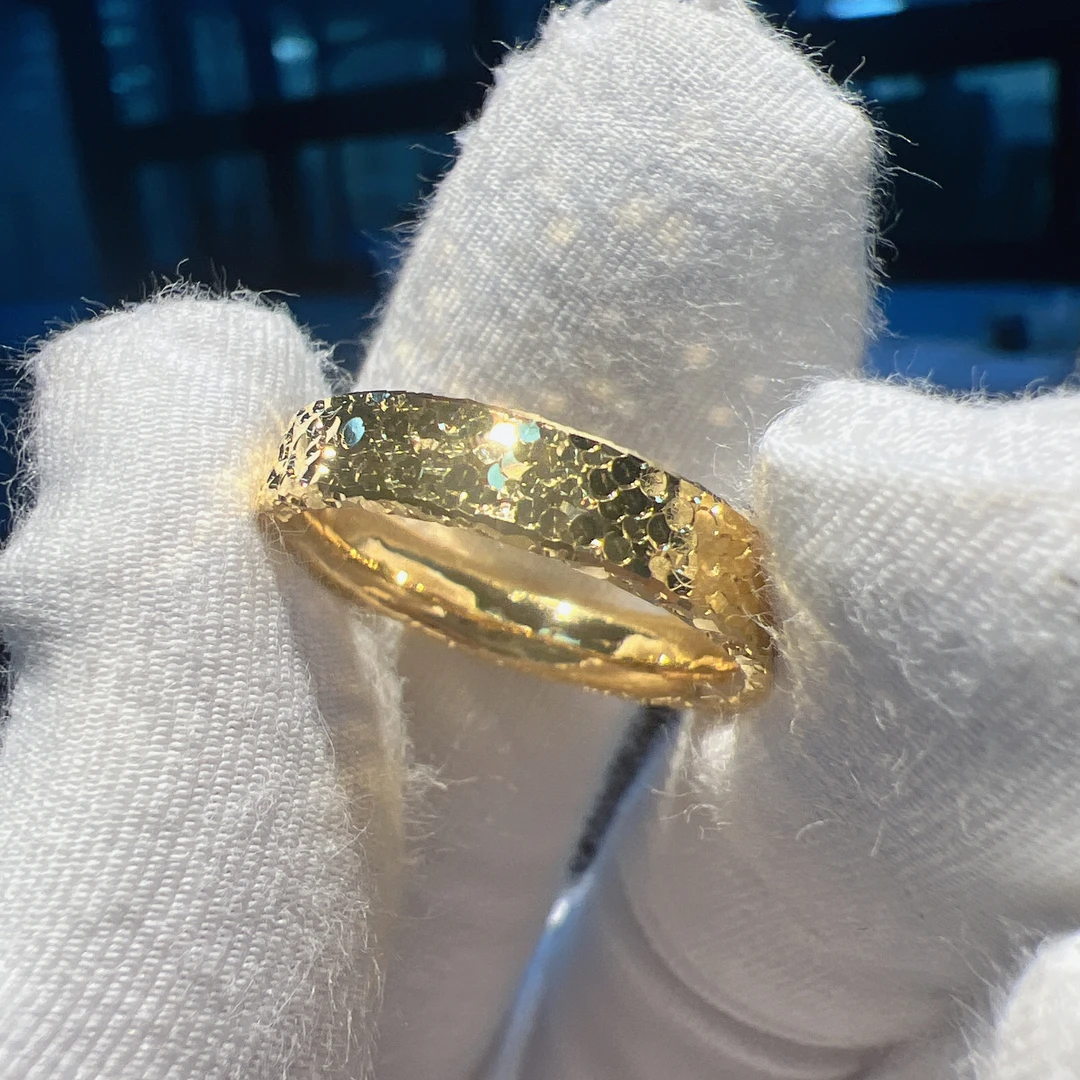 鸿沣黄金工厂足金9999碎碎金戒指 克重可定制（下单前联系客服）
