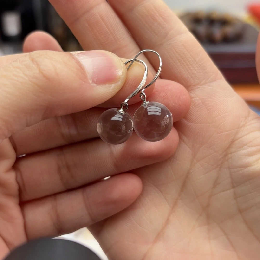 未镶嵌手链水晶耳勾