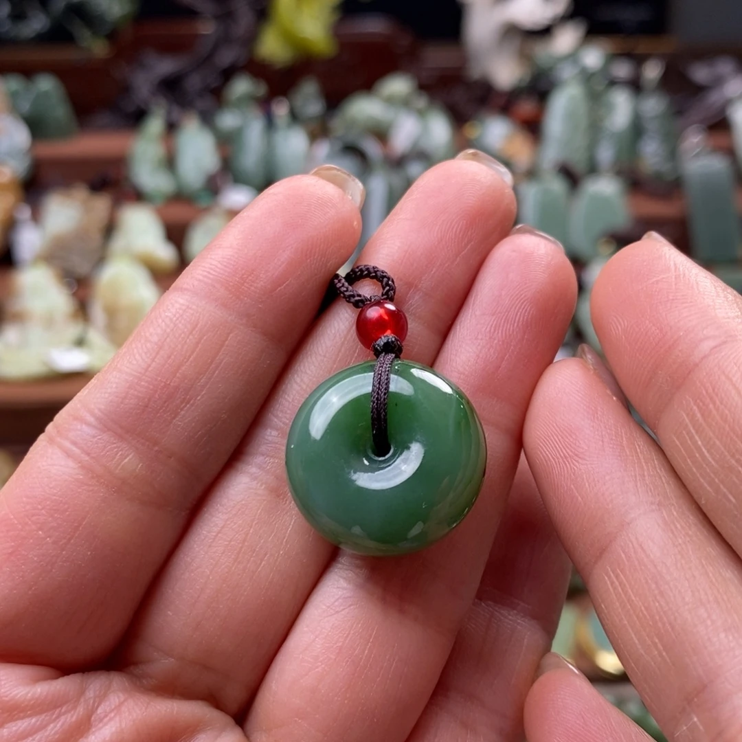 通***司和田玉（碧玉）未镶嵌挂件