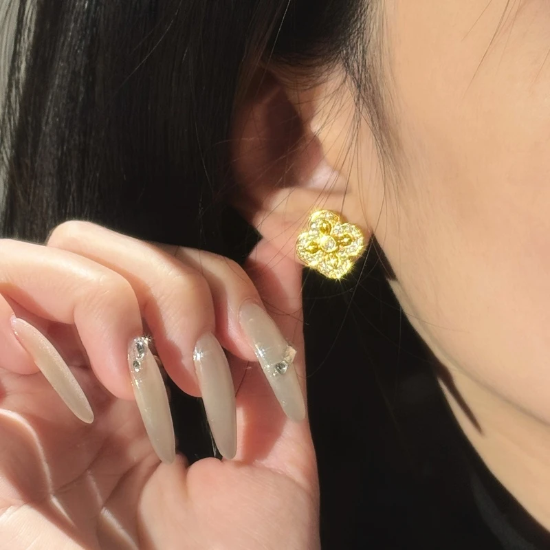 铜合金耳饰 点钻十字金刚杵耳钉 J架017