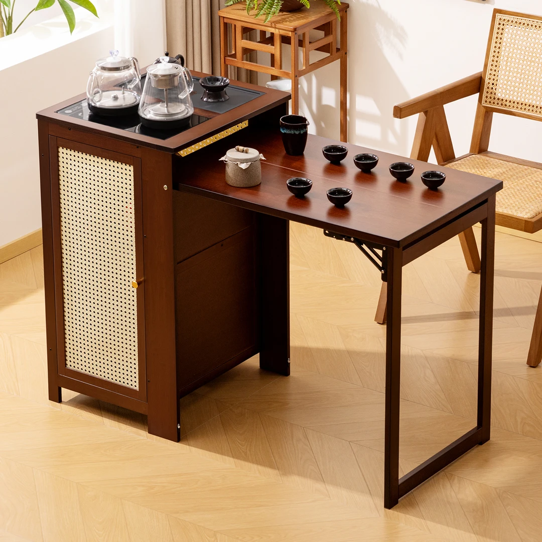 移动茶桌小茶台烧水壶一体家用2025新款高端阳台客厅茶几泡茶桌子