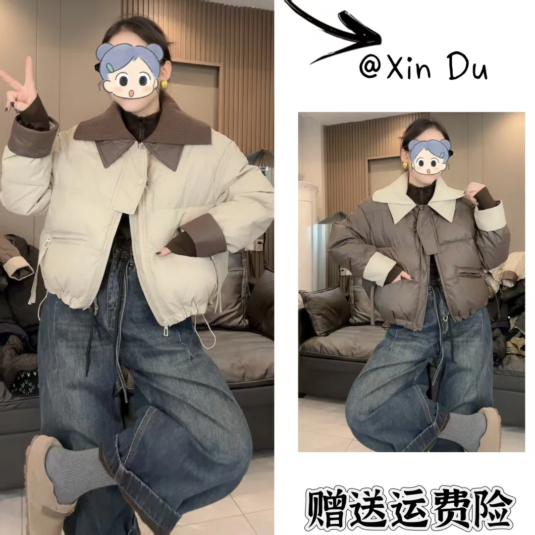 2025秋冬季新款时尚显瘦气质女士网红洋气棉服百搭款D24263