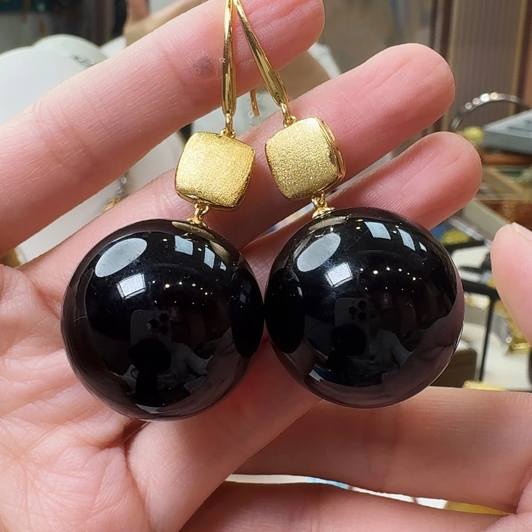 琥珀未镶嵌颈饰耳坠