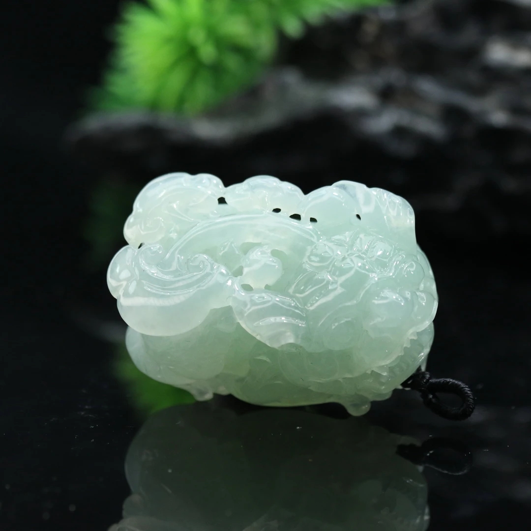 12天然缅甸翡翠A货貔貅/000865/上海嘉禾拍卖