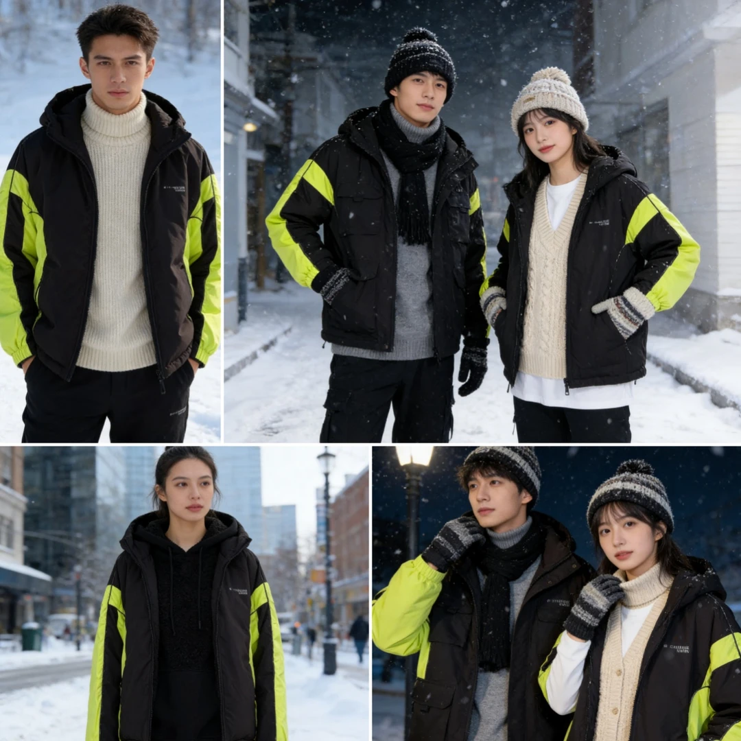 小众潮牌面包滑雪羽绒服户外休闲时尚潮流外套