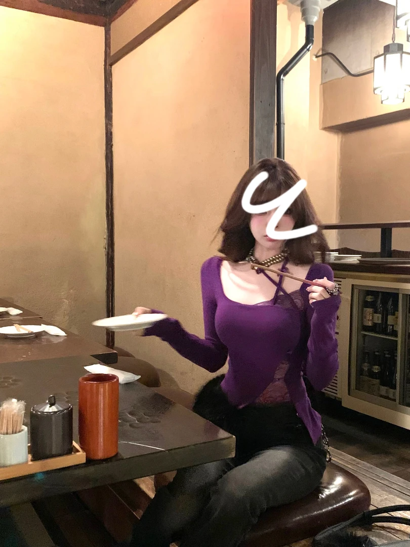 纯欲辣妹气质高级显瘦打底衫连衣裙套装（孤品扣号）