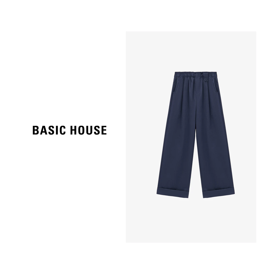 Basic House/百家好夏季复古时尚直筒长裤-B0625B5BSU2
