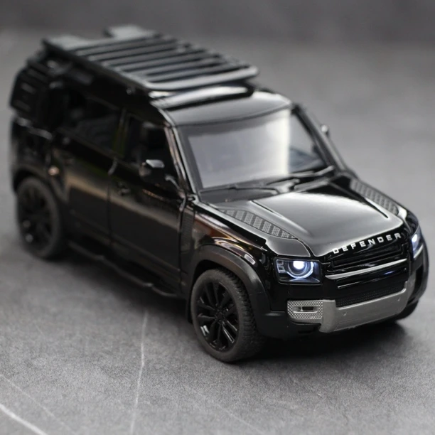 路虎卫士正版授权黑武士版仿真合金汽车模型静态车模模型摆件