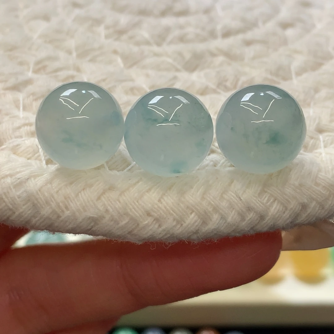 定制翡翠未镶嵌 毛货抛光定制 蓝晴飘花 卡12 f 单颗价 发其一