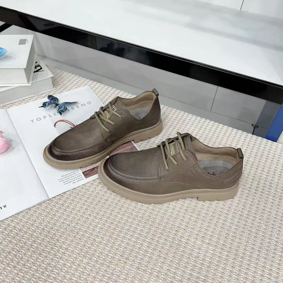 29057 新款时尚复古百搭男士系带休闲皮鞋