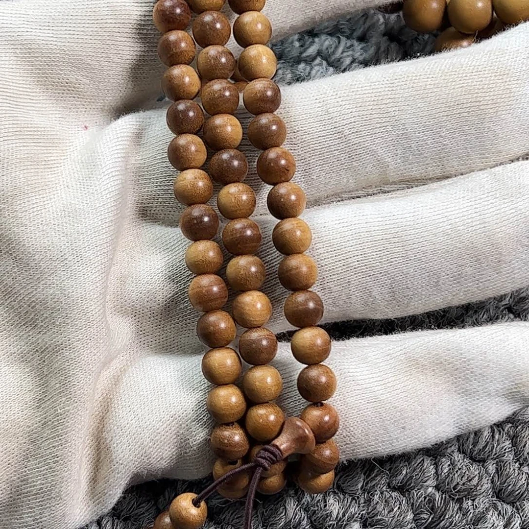 无事牌檀香木迈索尔老山檀百年树头顶老料0.6多圈