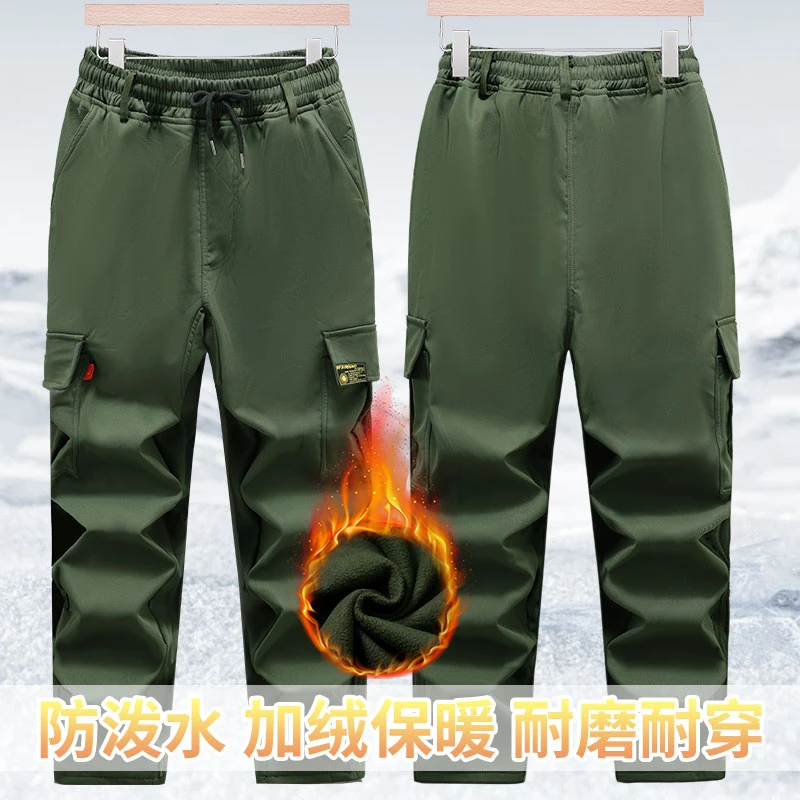 冬季工装裤防水防寒加厚加棉保暖加绒耐磨