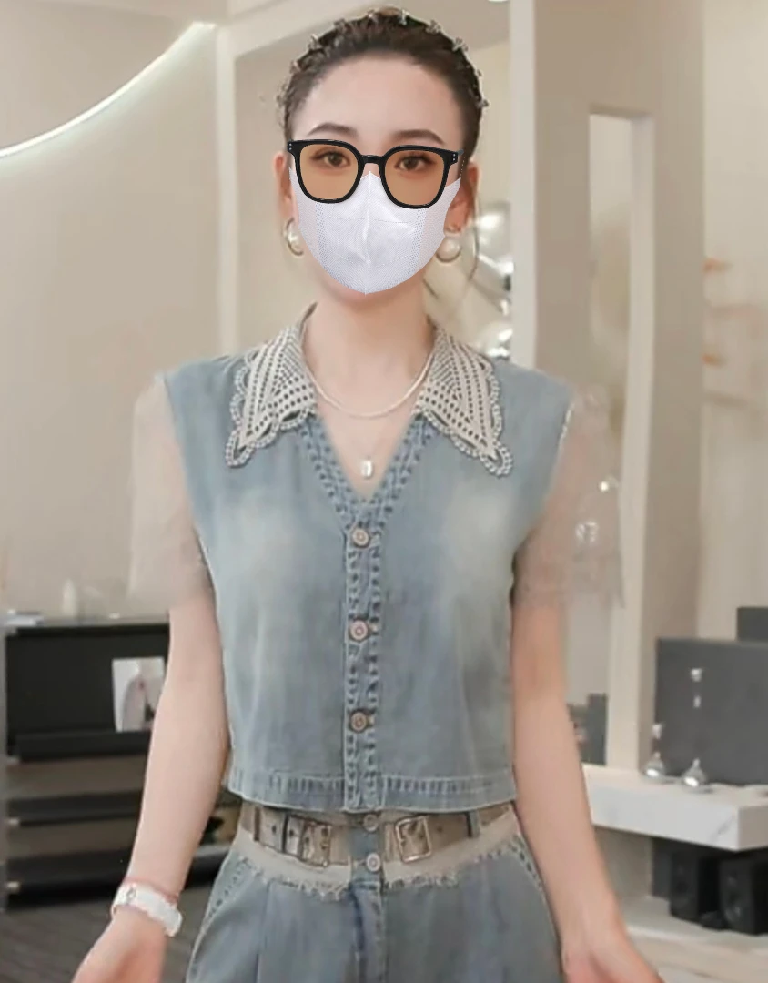 【柔美雅致】2025夏季新款时尚百搭休闲设计师拼接蕾丝牛仔外套